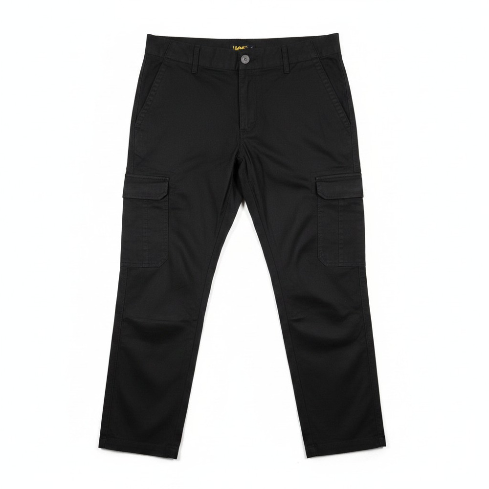NWT Lee Motion Stretch Cargo Pants Black 32x30 Straight Utility Techwear
